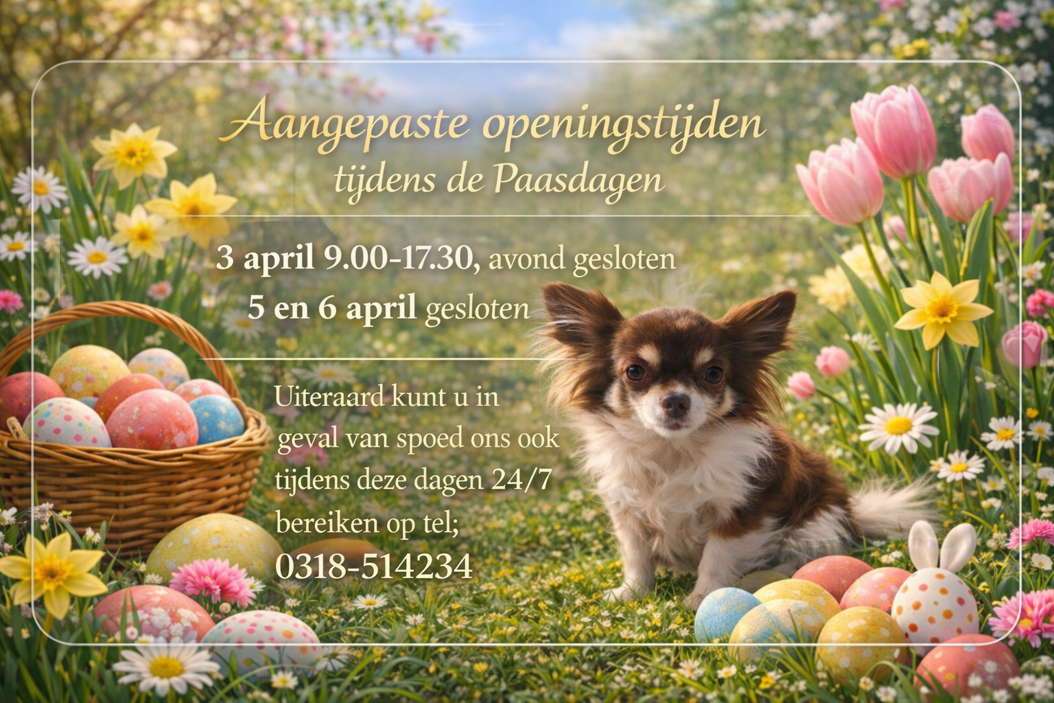 Aangepaste openingstijden