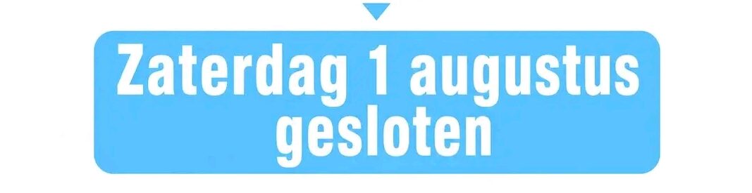 Zaterdag 1 augustus geen spreekuur!